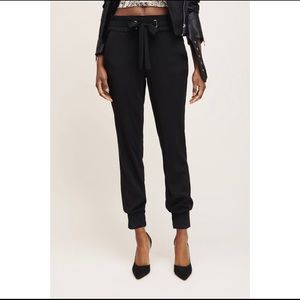 Silky jogger style pants with drawstring